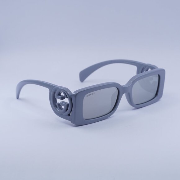 🕶️ New Gucci GG1325S 011 Sunglasses - Silver Frame, Silver Lenses - Picture 8 of 10